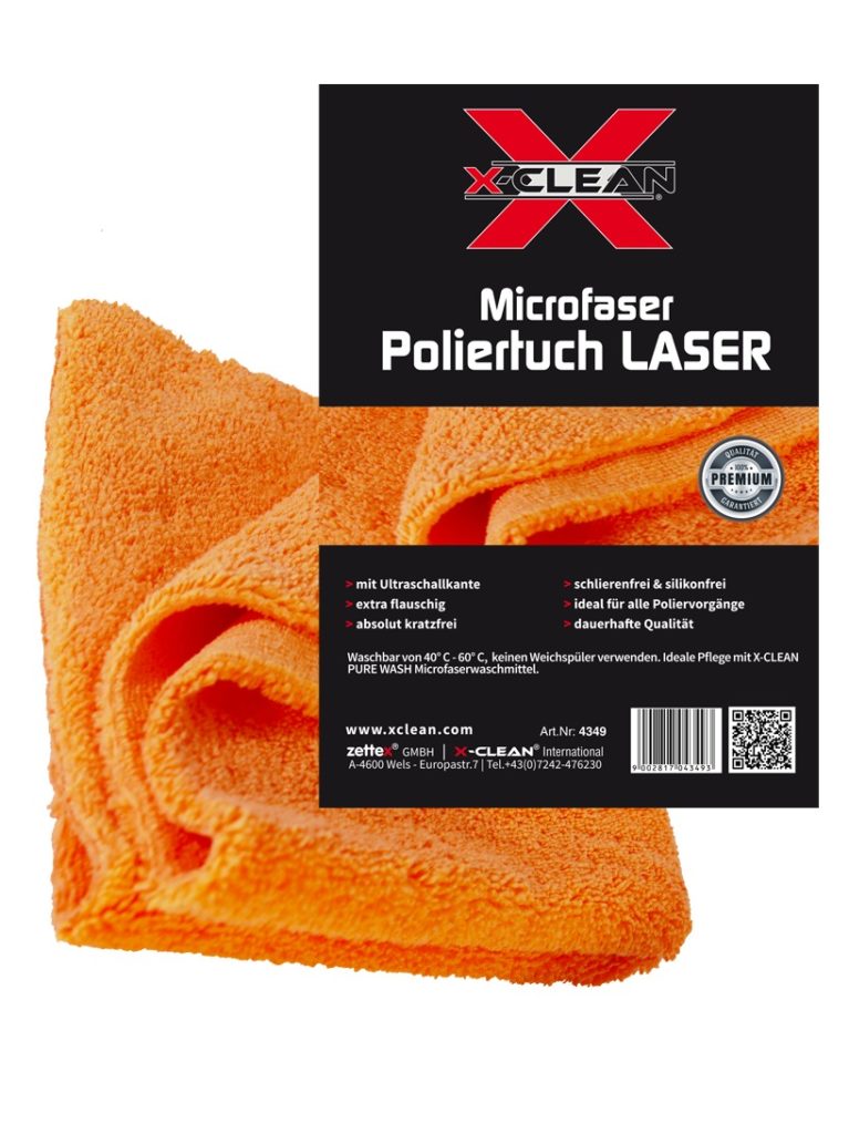 Poliertuch Microfaser LASER - XClean - Carwash & Pflege